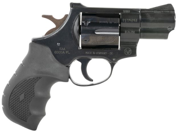 Picture of Weihrauch Guns Windicator 38 Special 6Rd 2" Blued Steel Barrel & Cylinder, Compact Blued Steel Frame W/Exposed Hammer, Ramp Front/Fixed Rear Sights, Finger Grooved Black Rubber Grip 