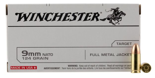 Picture of Winchester Ammo Usa Target 9Mm Nato 124 Gr Full Metal Jacket (Fmj) 50 Per Box/ 10 Cs 