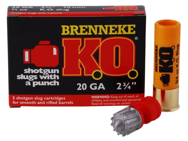 Picture of Brenneke K.O. Hunting 20 Gauge 2.75" 3/4 Oz Slug Shot 5 Per Box/ 50 Cs 