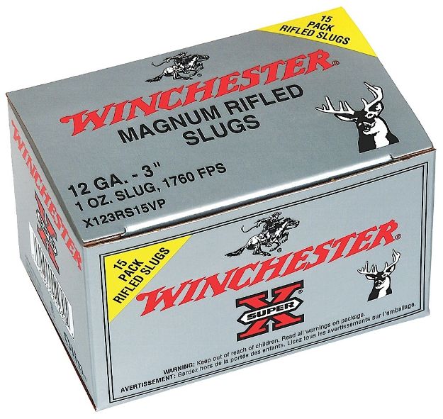 Picture of Winchester Ammo Super X 12 Gauge 3" 1 Oz 1760 Fps Rifled Slug Shot 15 Per Box/10 Cs (Value Pack) 