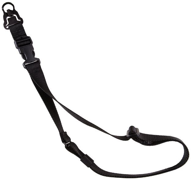 Picture of Blackhawk Storm Sling Made Of Black Nylon Webbing With 46"-64" Oal, 2" W & Qd Single-Point Design For Rifles 