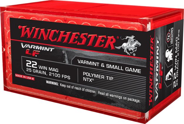 Picture of Winchester Ammo Varmint Lf 22 Wmr 25 Gr Polymer Tip Ntx 50 Bx/ 40 Cs 