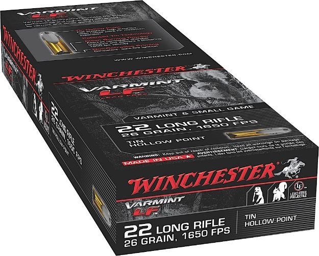 Picture of Winchester Ammo Varmint Lf 22 Lr 26 Gr Tin Hollow Point 50 Bx/40 Cs 