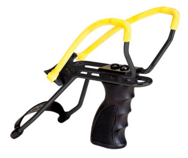 Picture of Daisy  Slingshot W/ Pistol Grip Yellow Steel Frame Black Molded Sure-Grip W/Wrist Support Handle 
