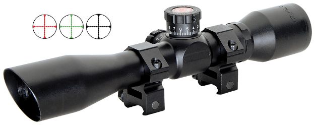 Picture of Truglo Tru-Brite Xtreme Compact Tactical 4X 32Mm Obj 20.79 Ft @ 100Yds Fov 1" Tube Black Finish Mil-Dot 
