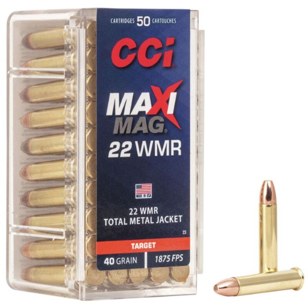 Picture of Cci Maxi-Mag Rimfire 22 Wmr 40 Gr Total Metal Jacket (Tmj) 50 Per Box/ 40 Cs 