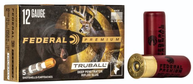 Picture of Federal Premium Vital-Shok Truball Deep Penetrator 12 Gauge 2.75" 1 Oz/438 Gr 1350 Fps Rifled Slug Shot 5 Bx/50 Cs 