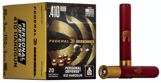 Picture of Federal Premium Personal Defense 410 Gauge 3" 5 Pellets 775 Fps 000 Buck Shot 20 Bx/10 Cs 