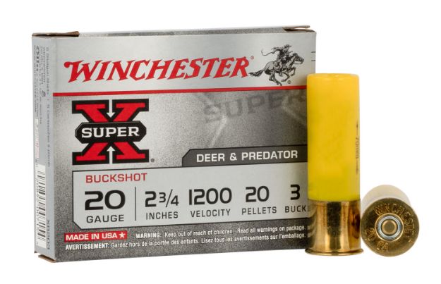 Picture of Winchester Ammo Super X 20 Gauge 2.75" 20 Pellets 1200 Fps 3 Buck Shot 5 Bx/50 Cs 