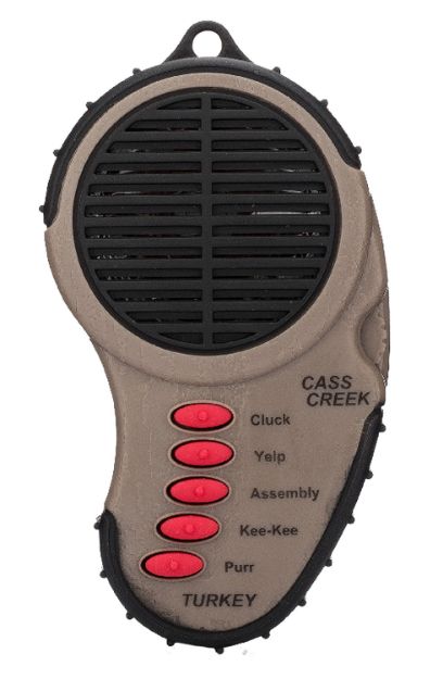 Picture of Cass Creek Ergo Electronic Call Attracts Turkeys, Brown Plastic Includes Belt Clip 