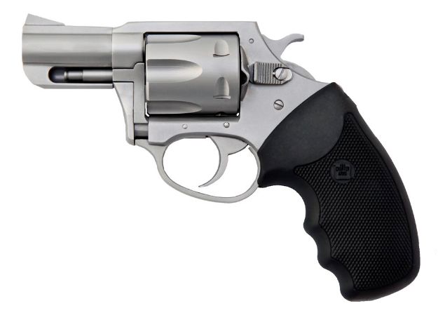Picture of Charter Arms Pitbull 40 S&W 5Rd 2.30" Matte Stainless Steel Barrel, Cylinder & Frame, Standard Hammer, Finger Grooved Black Rubber Grip 
