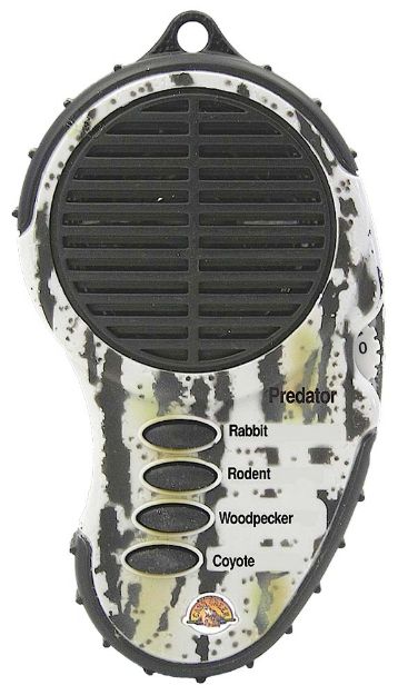 Picture of Cass Creek Mini Electronic Predator Electronic Call Coyote/Rabbit/Rodent/Woodpecker Sounds Attracts Predators Brown Plastic 