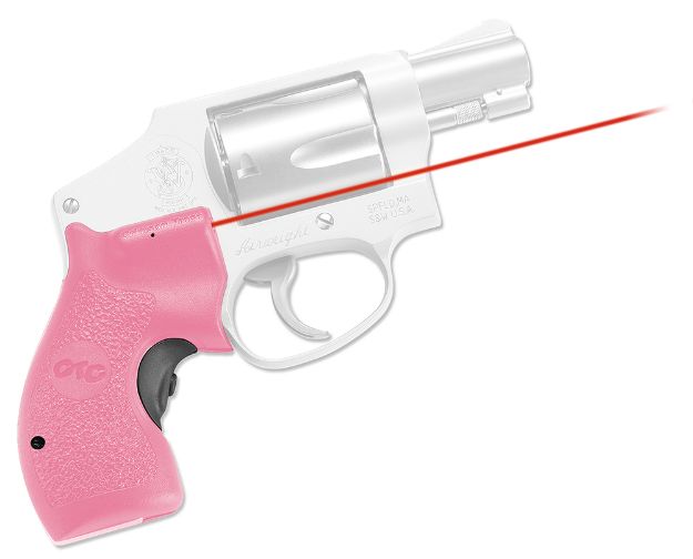 Picture of Crimson Trace Lg105pink Lasergrips 5Mw Red Laser With 633Nm Wavelength & 50 Ft Range Pink Finish For Round Butt S&W J Frame 
