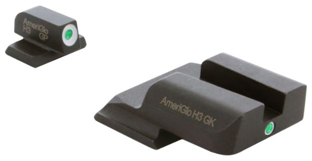 Picture of Ameriglo I-Dot Sight Set For Smith & Wesson M&P Shield Black | Green Tritium With White Outline Front Sight Green Tritium I-Dot Rear Sight 