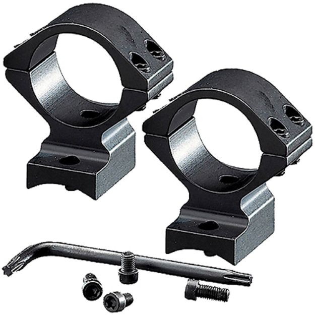 Picture of Browning Integrated Scope Mount System Scope Ring Set 2-Piece Weaver Low 1" Tube Matte Black Aluminum 