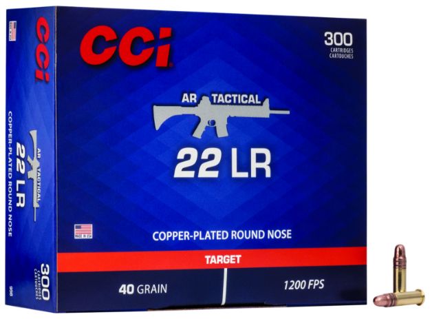 Picture of Cci Ar Tactical Rifle 22 Lr 40 Gr Copper-Plated Round Nose 300 Per Box/ 10 Cs 