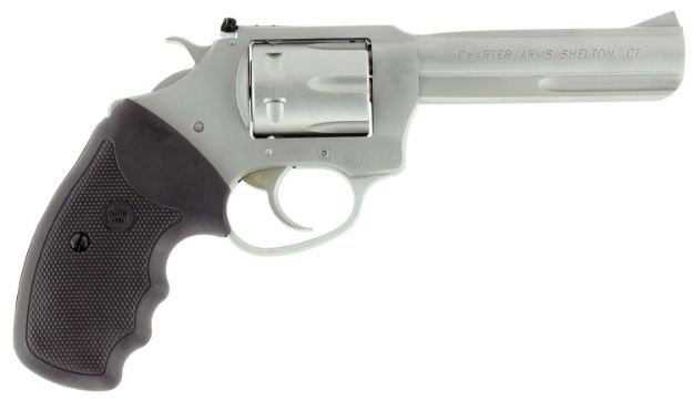 Picture of Charter Arms Pathfinder Target 22 Lr 8Rd Shot 4.20" Stainless Anodized Anodized Aluminum Frame Stainless Cylinder Black Finger Grooved Rubber Grips 