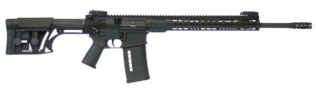 Picture of Armalite Ar-10 Tactical 308 Win 20" 25+1 Black Hard Coat Anodized Black Phosphate Adjustable Luth-Ar Mba-1 Stock Black Polymer Grip 