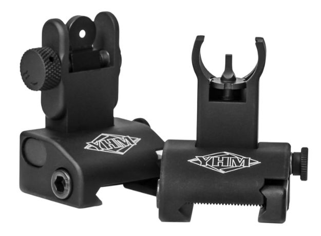 Picture of Yankee Hill Q.D.S. Sight Set Black Hardcoat Anodized Folding With Hooded Stem For Ar-Platform 