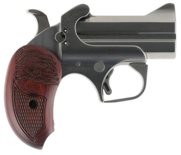 Picture of Bond Arms Patriot45 Colt (Lc)/410 Gauge 2 Round 3" Stainless Steel Rosewood Grip 