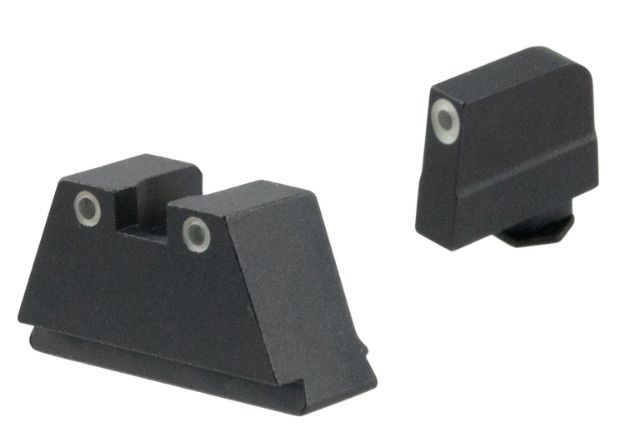 Picture of Ameriglo Optic Compatible Sight Set For Glock Black | 3Xl Tall Green Tritium With White Outline Front Sight 3Xl Tall Green Tritium With White Outline Rear Sight 