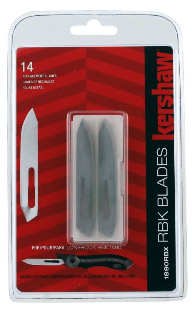 Picture of Kershaw Lonerock Rbk Replacement Blades Drop Point 2.75" Satin 60A Ss Blade 14 Blades 