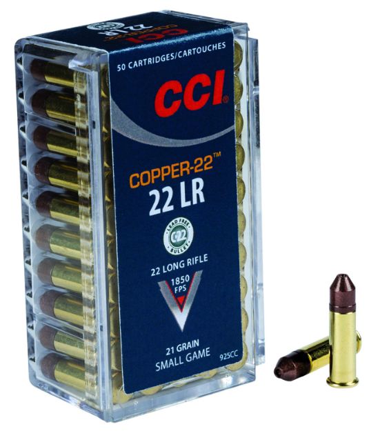 Picture of Cci Copper-22 Meateater 22 Lr 21 Gr 1850 Fps Copper Hollow Point (Chp) 50 Bx/100 Cs 