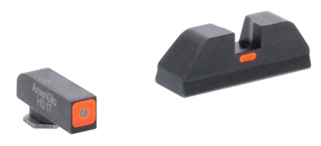 Picture of Ameriglo Cap Sight Set For Glock Black | Green Tritium With Orange Outline Front Sight Black Orange Line Rear Sight 