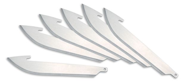 Picture of Outdoor Edge Razorlite Replacement Blades Drop Point 3" 420J2 Stainless Steel Blade Silver 6 Blades 