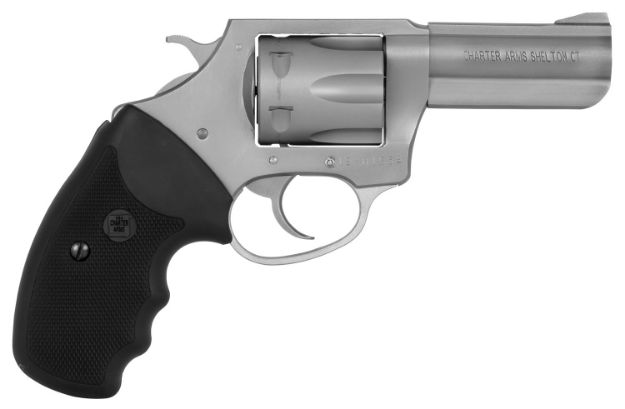 Picture of Charter Arms Pitbull 380 Acp 6Rd 3" Stainless Finished Barrel/Cylinder, Aluminum Frame W/Anodized Finish, Standard Hammer, Finger Grooved Black Rubber Grip 