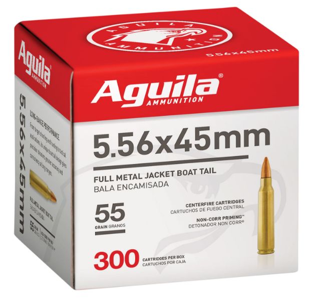 Picture of Aguila Target & Range Rifle 5.56X45mm Nato 55 Gr Full Metal Jacket Boat-Tail (Fmjbt) 300 Per Box/ 4 Cs 