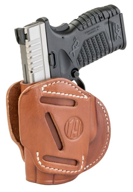 Picture of 1791 Gunleather 3-Way Iwb/Owb Size 04 Classic Brown Leather Belt Loop Fits Walther Pps Fits Taurus G2c Fits Springfield Xd/Xds Ambidextrous Hand 