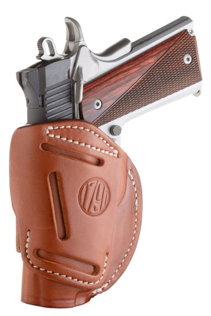 Picture of 1791 Gunleather 4-Way Iwb/Owb 01 Classic Brown Leather Belt Clip Fits 3-4" Barrel 1911 