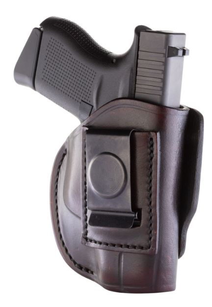 Picture of 1791 Gunleather 4-Way Iwb/Owb Size 02 Signature Brown Leather Belt Clip Compatible W/Ruger Lcp/S&W Bodyguard/Glock 42/43/43X Right Hand 