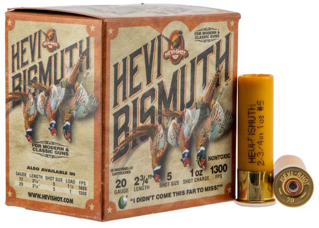 Picture of Hevi-Shot Hevi-Bismuth Upland 20 Gauge 2.75" 1 Oz 1300 Fps Bismuth 5 Shot 25 Bx/10 Cs 