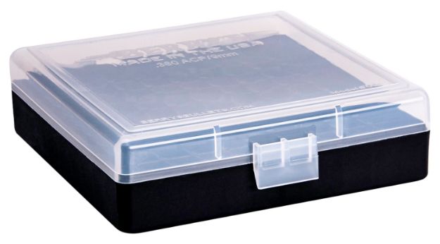 Picture of Berry's Ammo Box 9Mm Luger 380 Acp Clear/Black Polypropylene 1.23" L X 0.40" 100Rd 