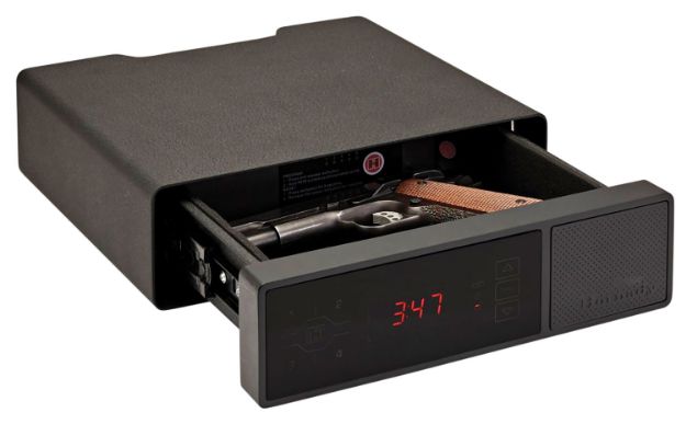 Picture of Hornady Rapid Safe Night Guard Rfid,Access Code,Key Entry Black Steel Holds 1 Handgun 3" H X 12" W X 10.50" D 