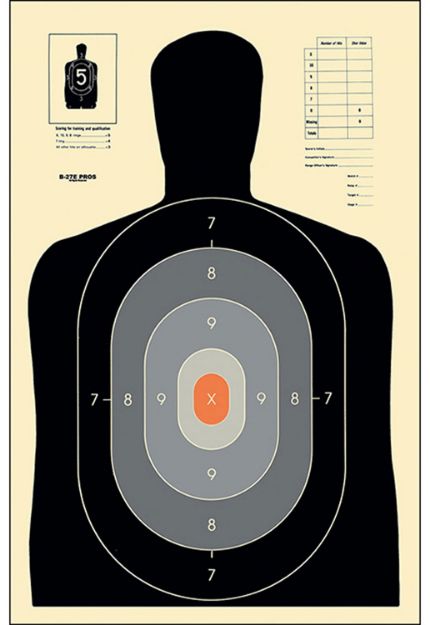 Picture of Action Target Qualification Pros Silhouette Paper Hanging 23" X 35" Black/Gray/White 100 Per Box 