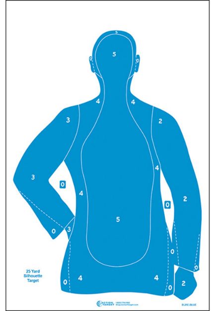 Picture of Action Target Qualification Silhouette Paper Hanging 23" X 35" Blue 100 Per Box 