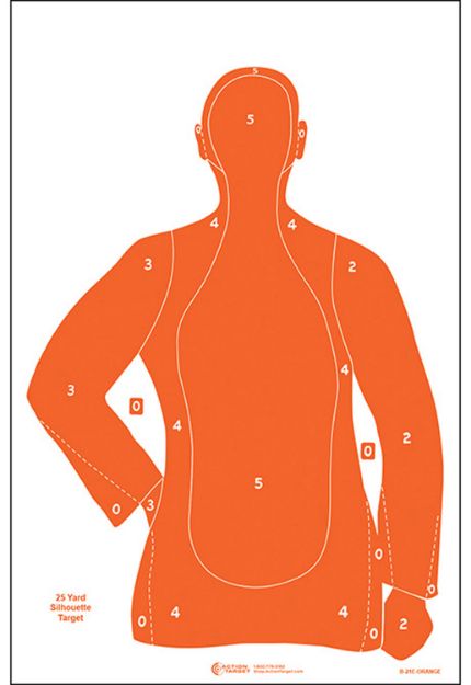 Picture of Action Target Qualification Silhouette Paper 23" X 35" Orange 100 Per Box 
