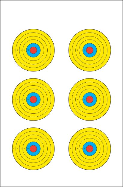 Picture of Action Target High Visibility Bullseye Paper 17.50" X 23" Multi-Color 100 Per Box 
