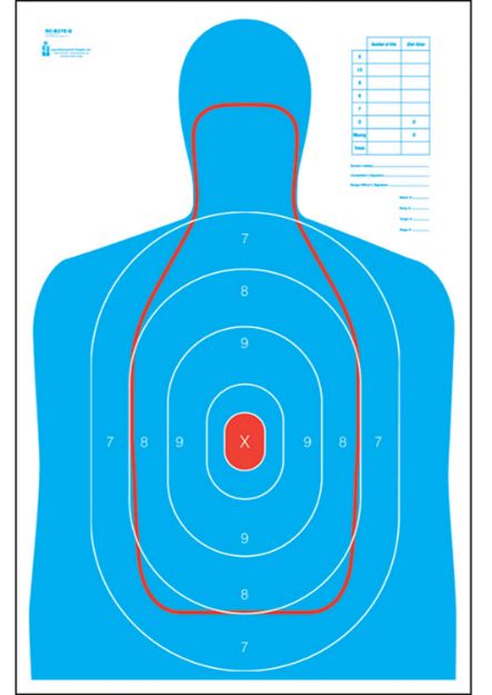 Picture of Action Target Qualification B-27E & Fbi Q Combo Silhouette Paper 100 Per Box 