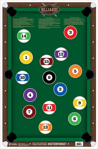 Picture of Action Target Entertainment Pool Table Paper Hanging 23" X 35" Multi-Color 100 Per Box 