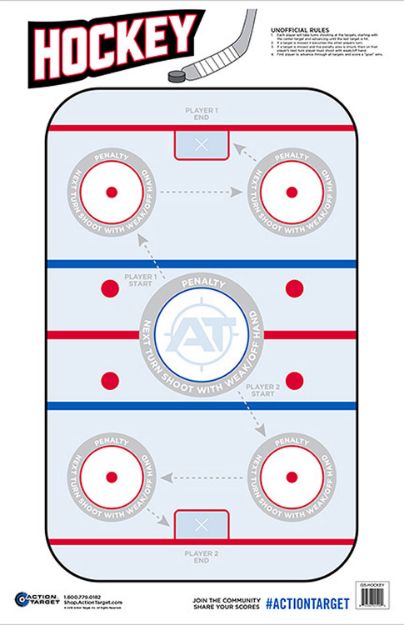 Picture of Action Target Entertainment Hockeye Paper Hanging 23" X 35" Blue/White 100 Per Box 