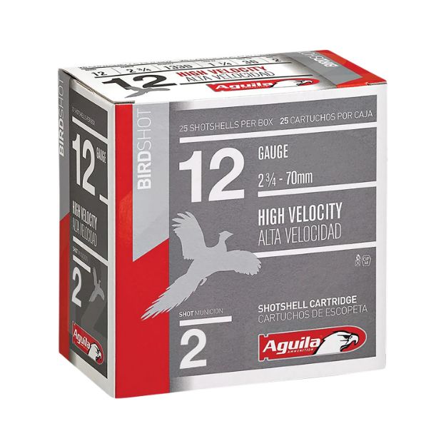 Picture of Aguila Birdshot High Velocity 12 Gauge 2.75" 1 1/4 Oz 2 Shot 25 Per Box/ 10 Cs 