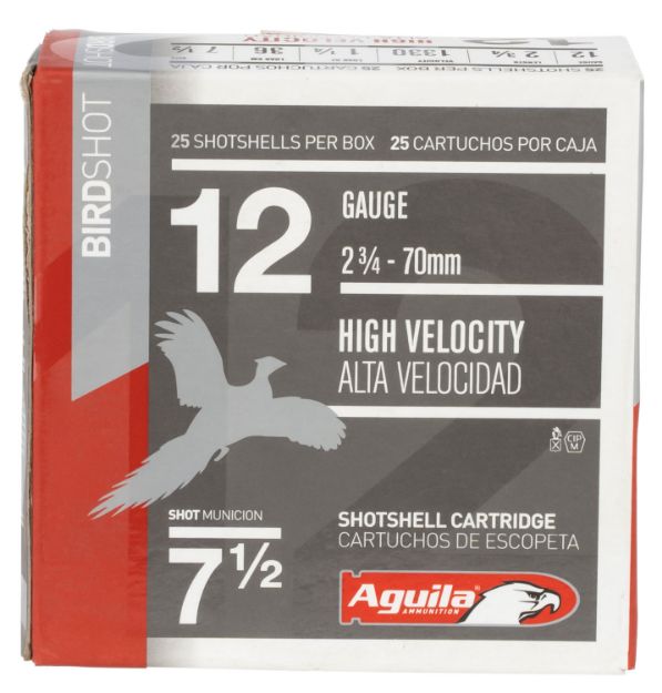 Picture of Aguila Birdshot High Velocity 12 Gauge 2.75" 1 1/4 Oz 7.5 Shot 25 Per Box/ 10 Cs 