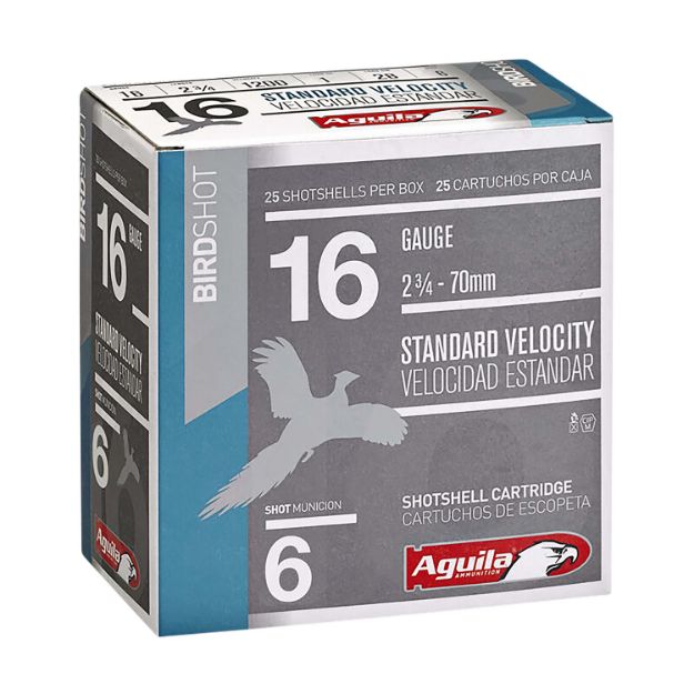 Picture of Aguila Birdshot Standard Velocity 16 Gauge 2.75" 1 Oz 6 Shot 25 Per Box/ 10 Cs 