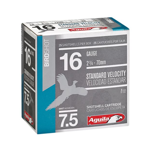 Picture of Aguila Birdshot Standard Velocity 16 Gauge 2.75" 1 Oz 7.5 Shot 25 Per Box/ 10 Cs 