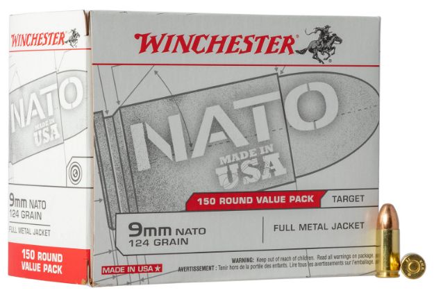 Picture of Winchester Ammo Usa Target 9Mm Nato 124 Gr Full Metal Jacket (Fmj) 150 Per Box/ 5 Cs 