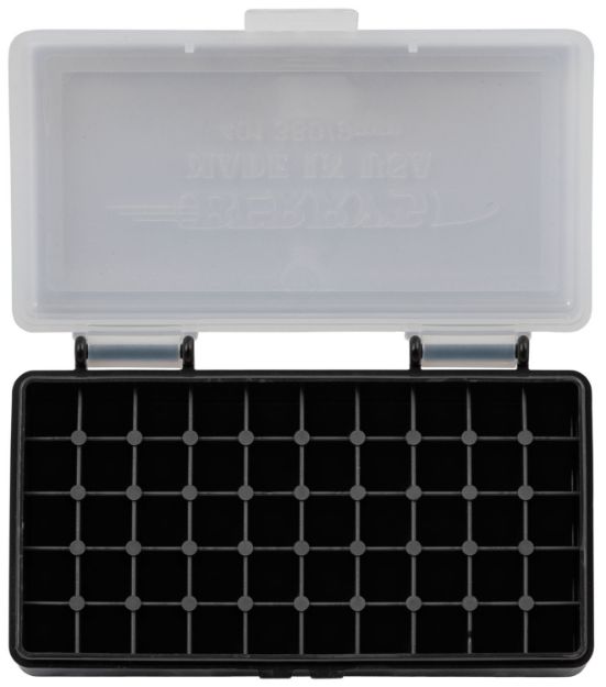 Picture of Berry's Ammo Box 9Mm Luger 380 Acp Clear/Black Polypropylene 1.26" L X 0.40" 50Rd 